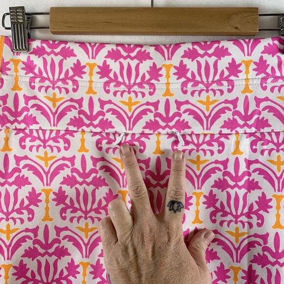 Gretchen Scott Womens Snappy Skort Sz S Preppy Resort Tennis Demask Print - Picture 5 of 15